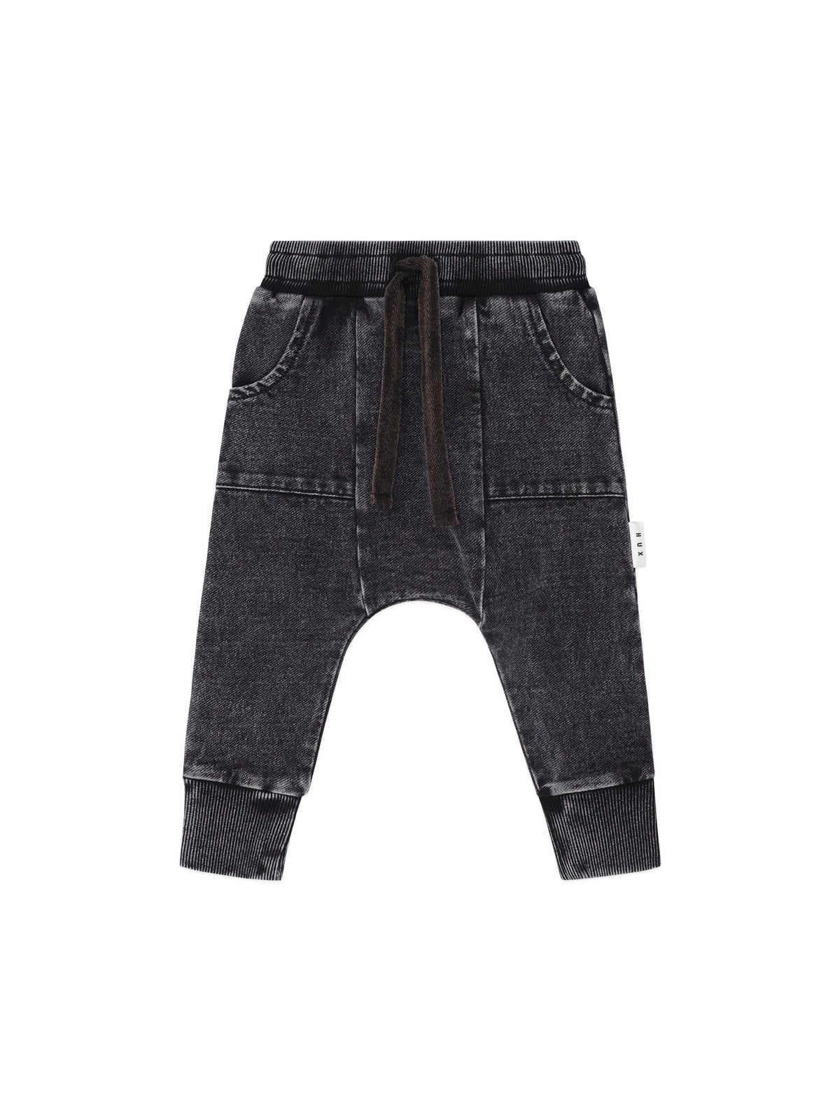 Hux Black Knit Denim Pocket Pant