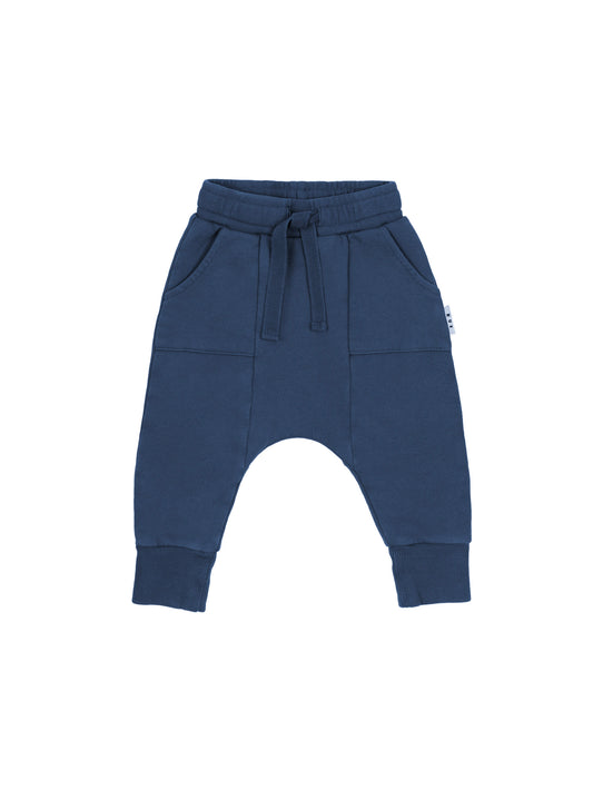 Hux Baby Slouchy Trackpants with Pockets || Navy