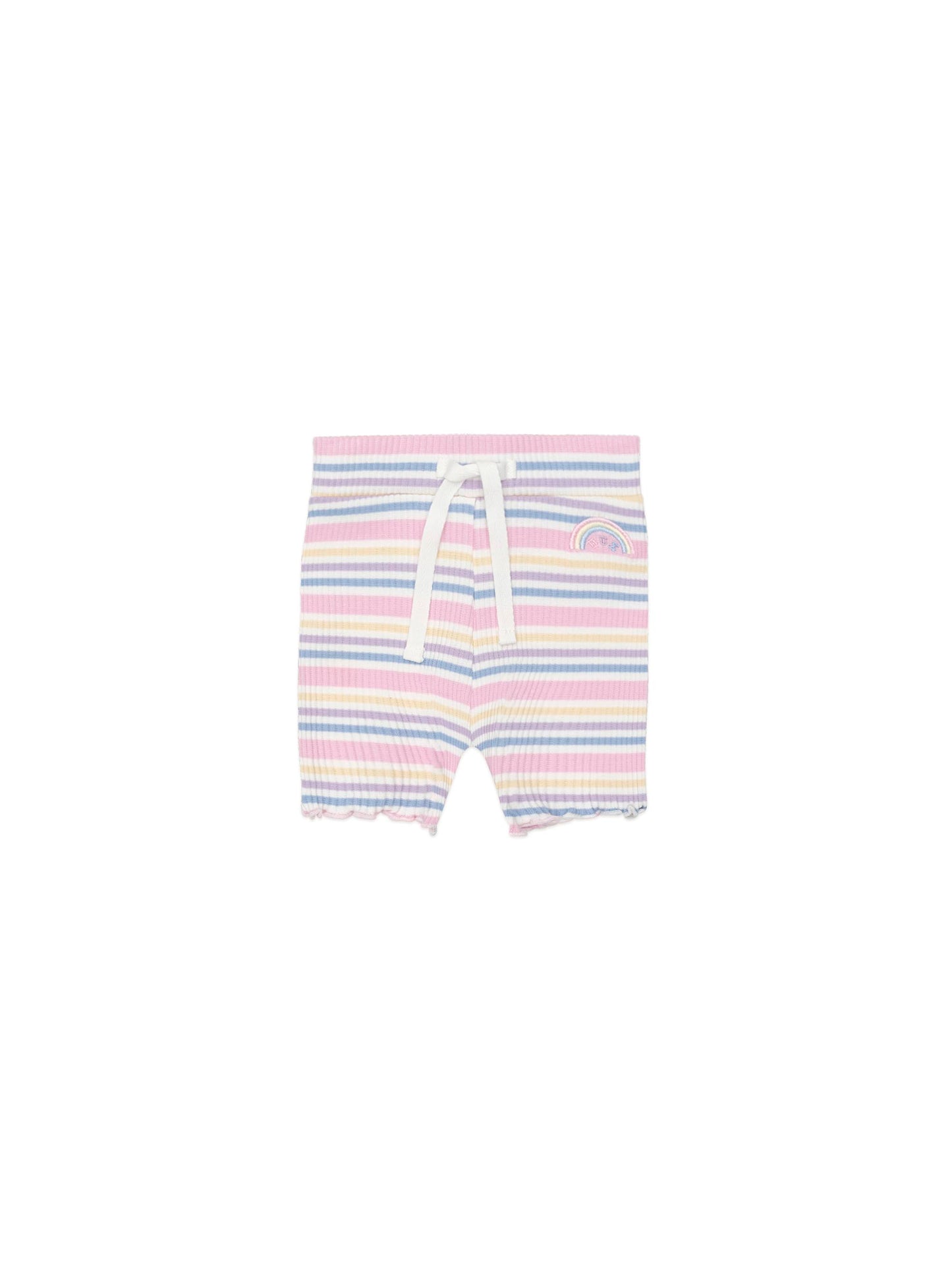 Hux Baby Rainbow Stripe Rib Short