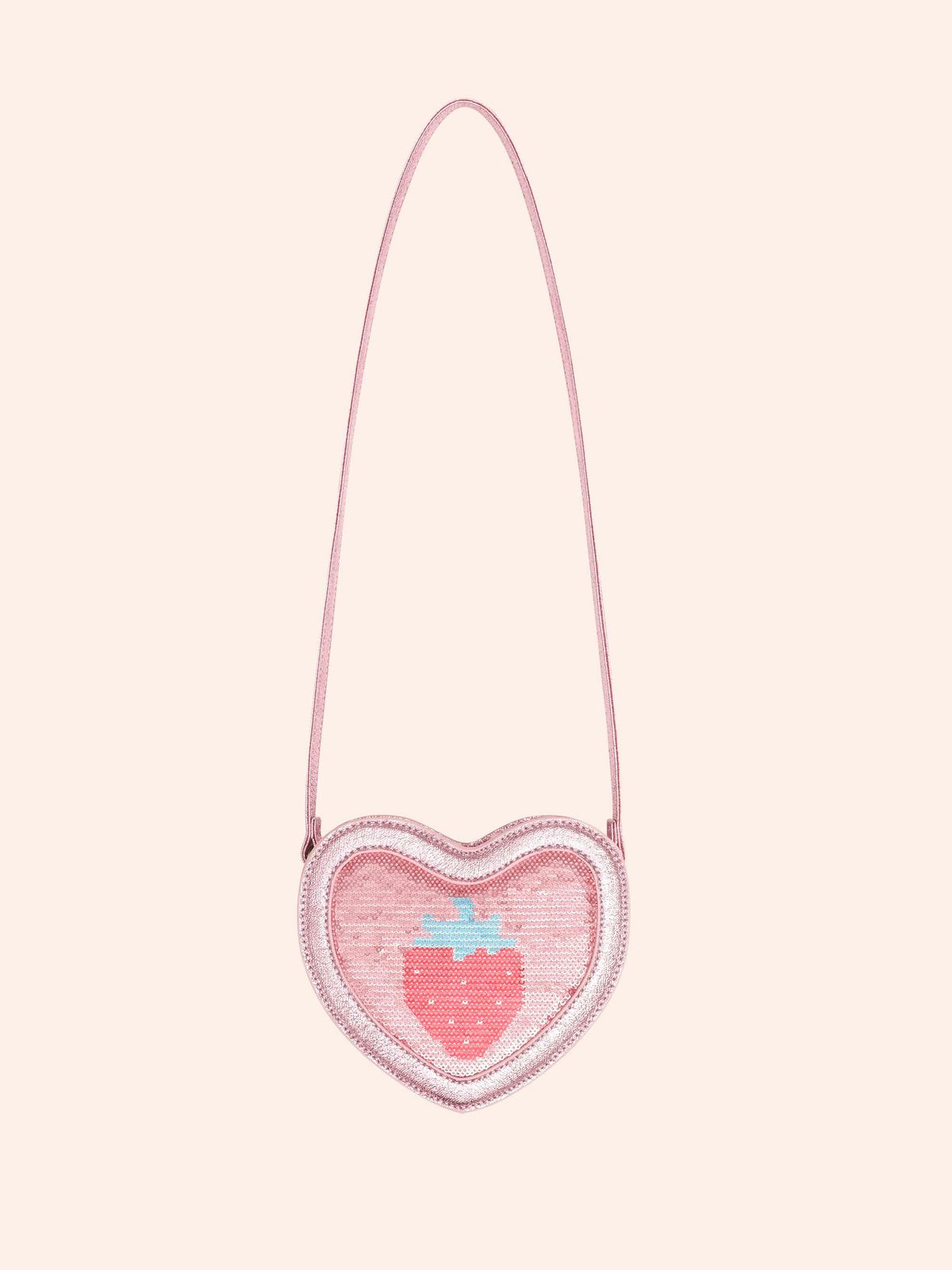 Hux Strawberry Sequin Heart Bag