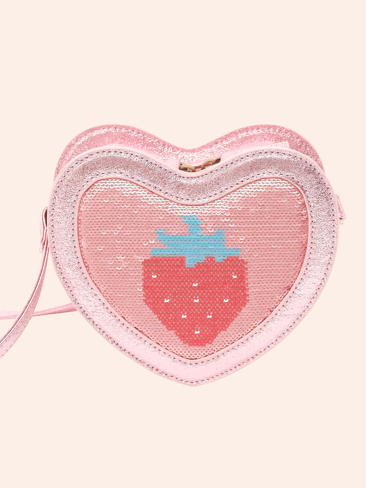 Hux Strawberry Sequin Heart Bag