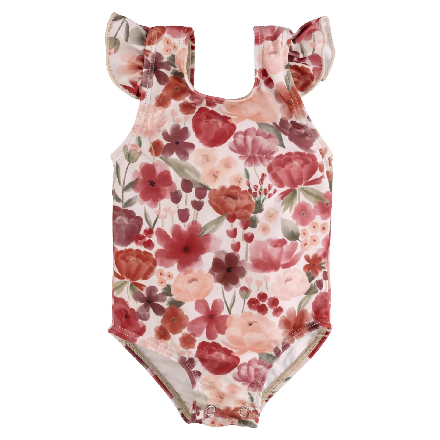 Current Tyed Ruffle Shoulder One Piece || The Harper