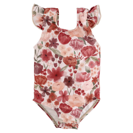 Current Tyed Ruffle Shoulder One Piece || The Harper