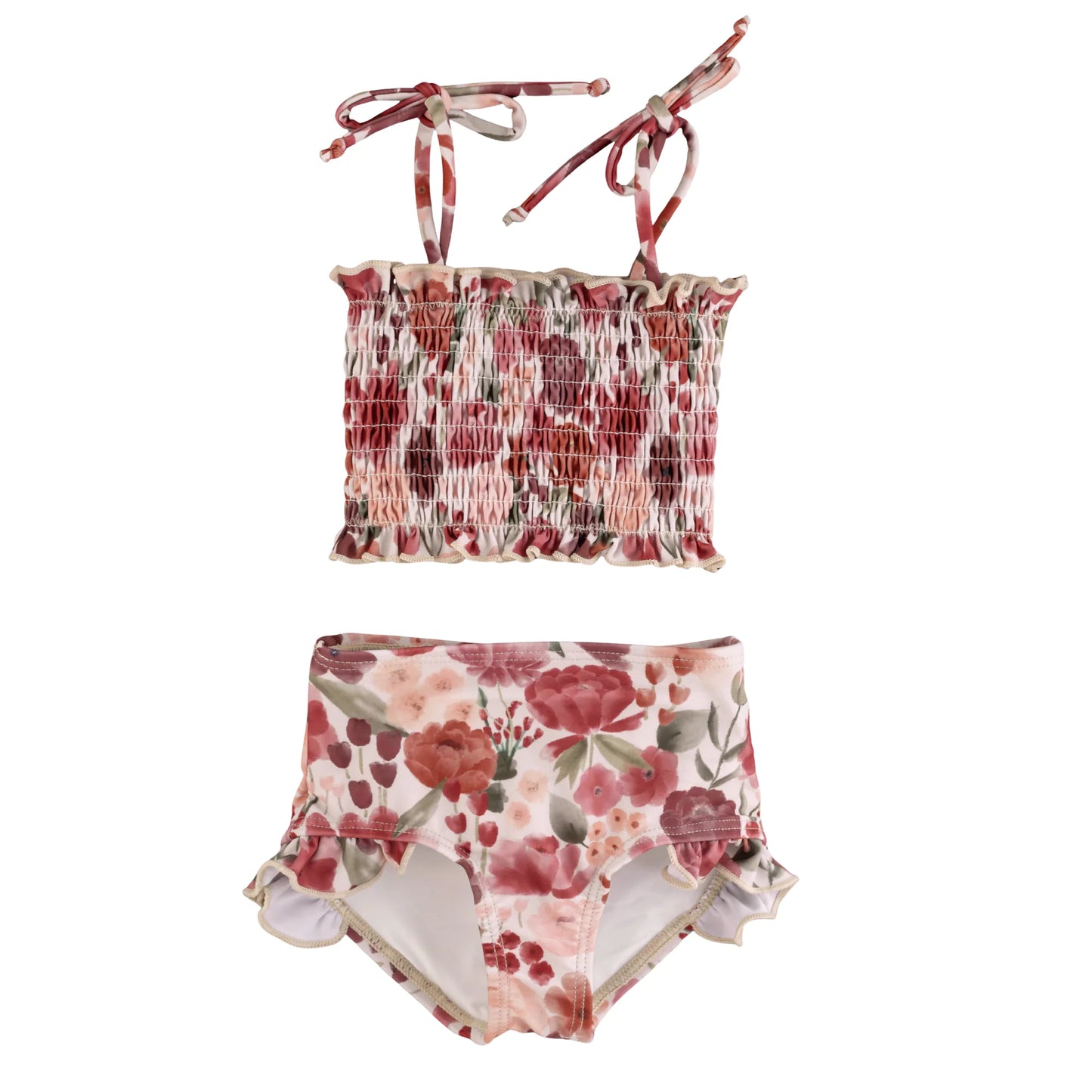 Current Tyed Girls High Waist Smocked Bikini || The Harper