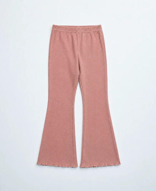 PRE-ORDER Little Bipsy Ribbed Flare Pant || Pink
