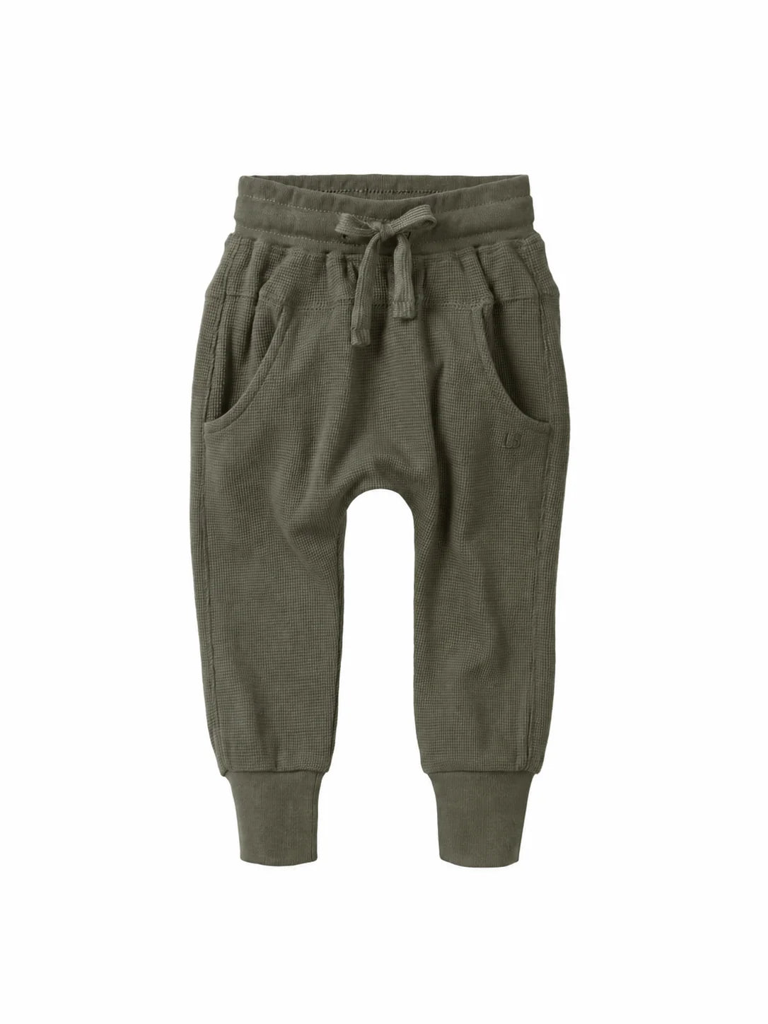 PRE-ORDER Little Bipsy Waffle Jogger || Green