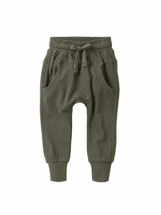 PRE-ORDER Little Bipsy Waffle Jogger || Green