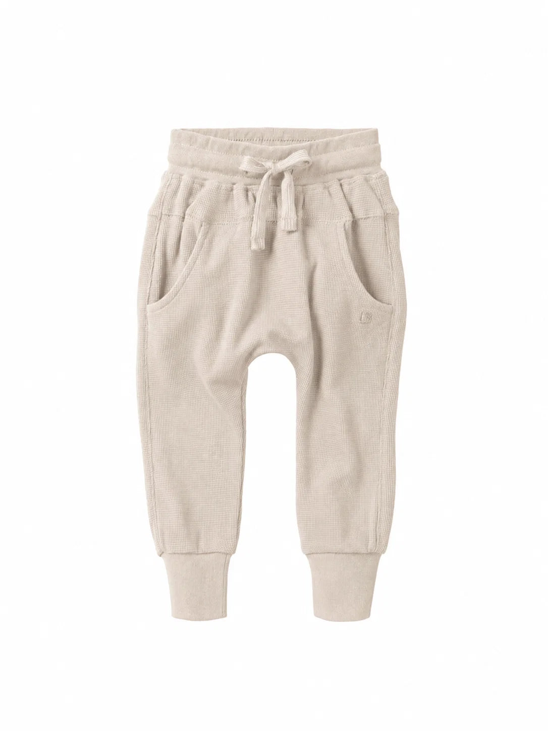 PRE-ORDER Little Bipsy Waffle Jogger || Cream