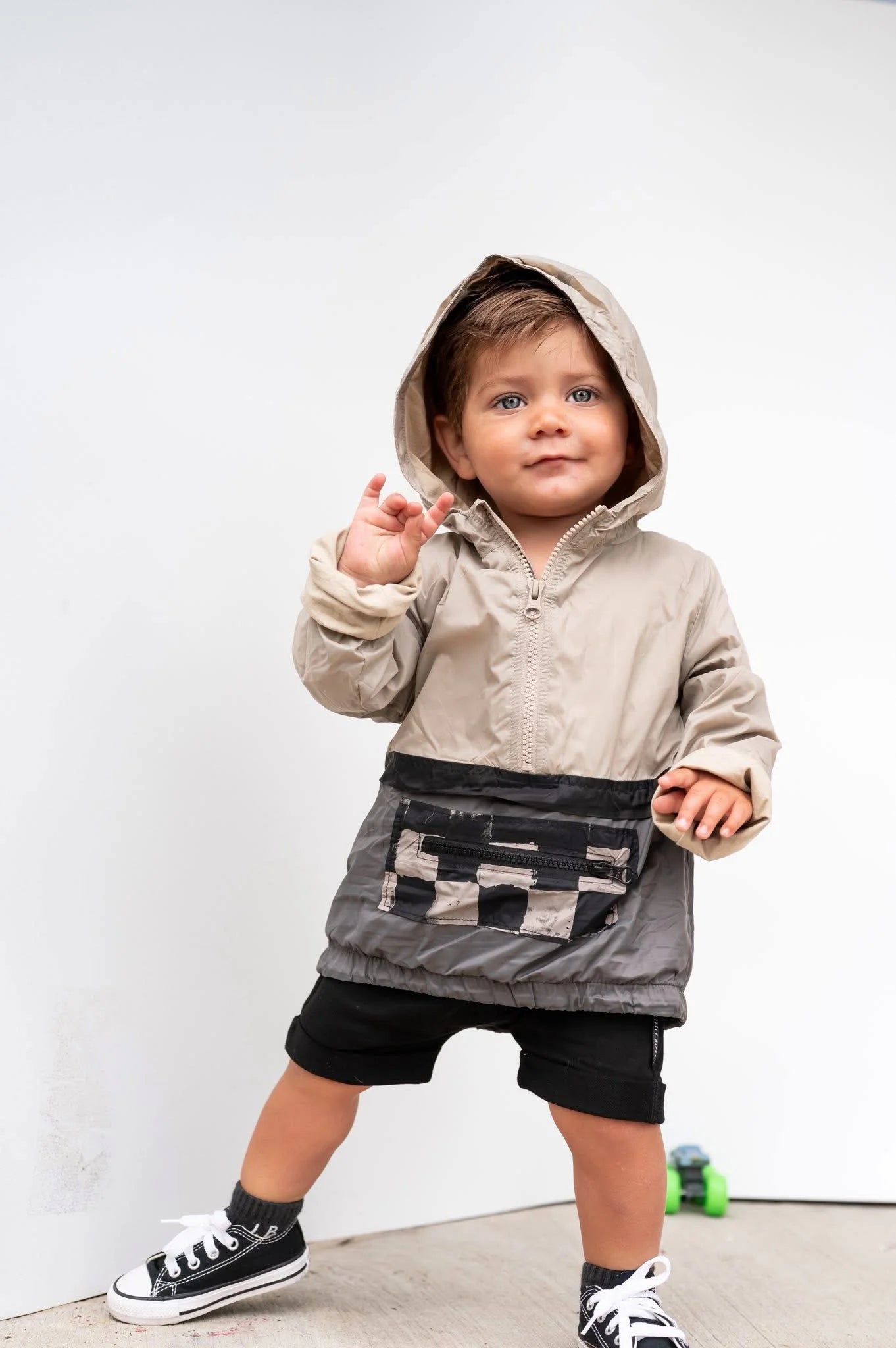 Little Bipsy Check Block Windbreaker