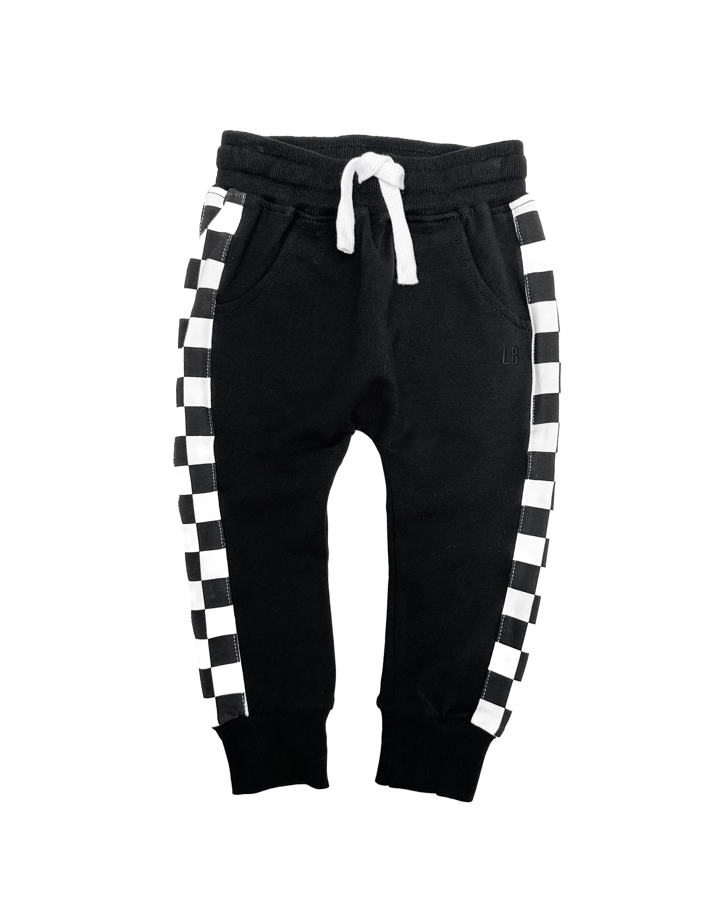 PRE-ORDER Little Bipsy Stripe Checkered Jogger