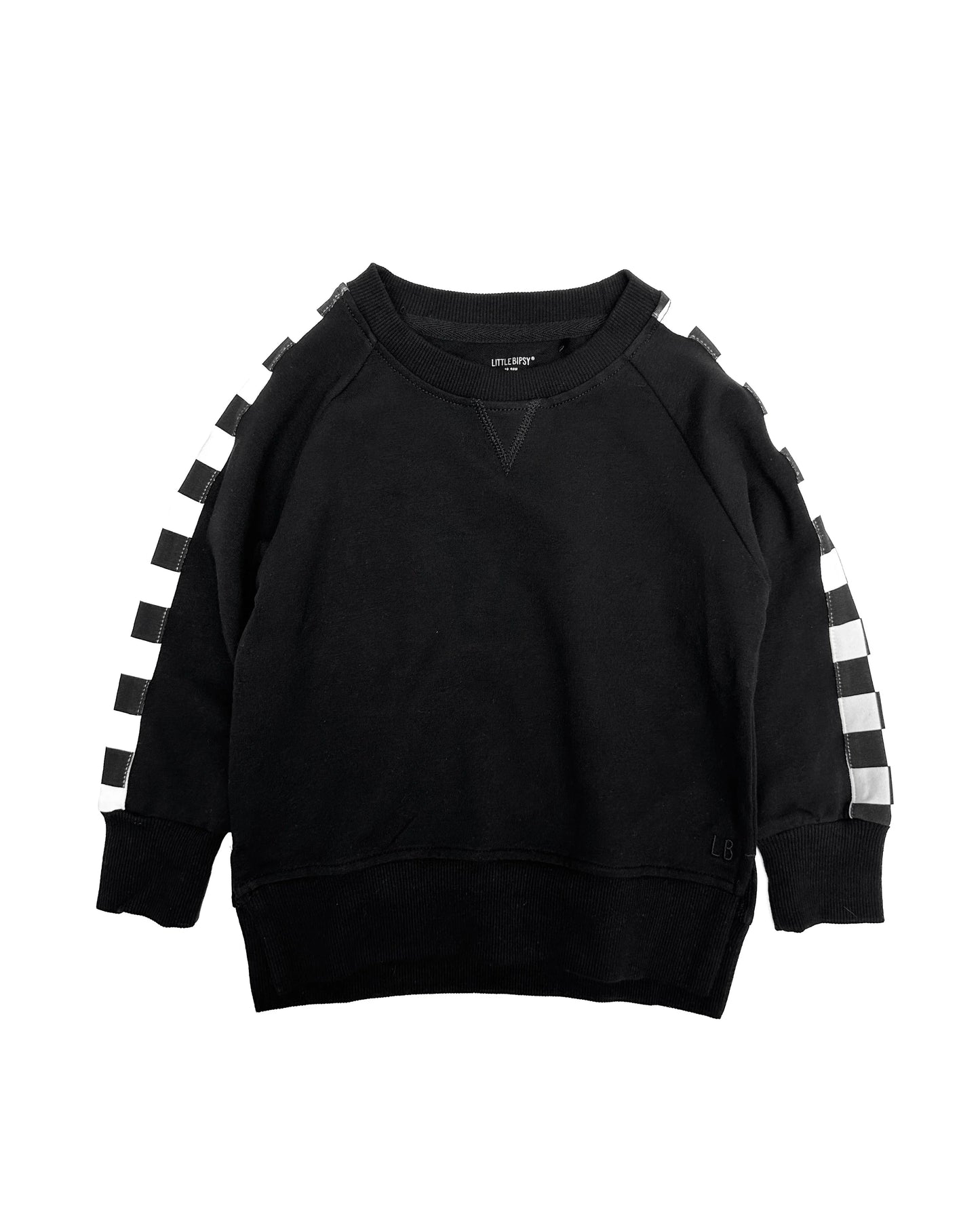 PRE-ORDER Little Bipsy Stripe Checkered Pullover