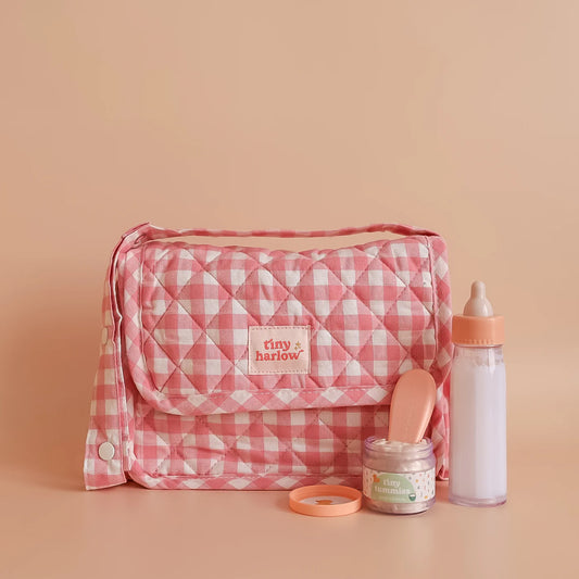 Tiny Harlow Tiny Nurturers Set || Pink Gingham