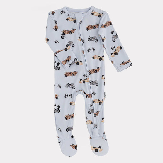 Pip + Phee Bamboo Footie || Vintage Cars