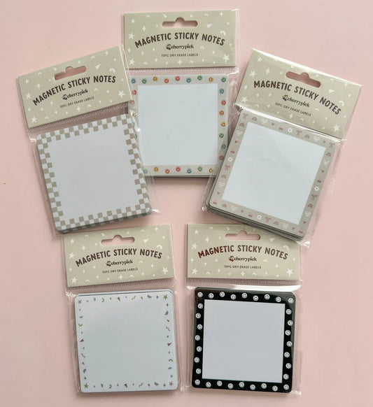 Cherry Pick Magnetic Sticky Notes (10 pc dry erase labels)