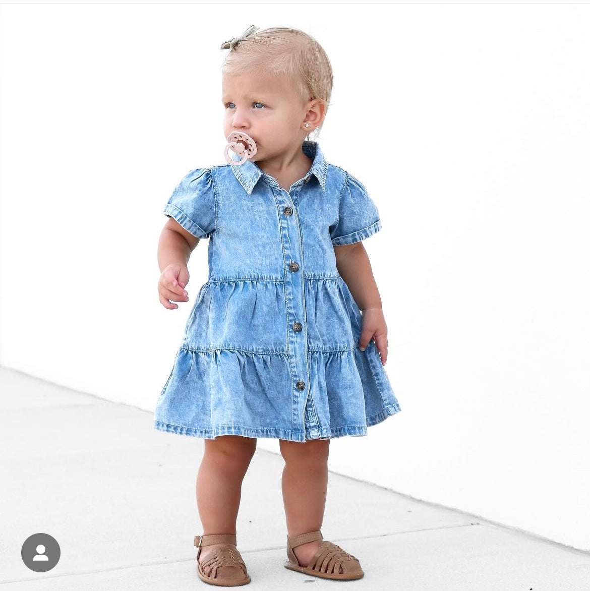 Little Bipsy Girls Chambray Dress