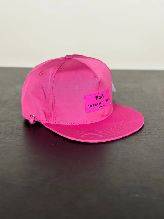 Current Tyed Classic Waterproof Snapback Hat || Hot Pink