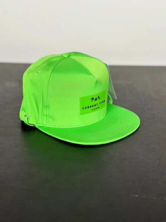 Current Tyed Classic Waterproof Snapback Hat || Neon Green