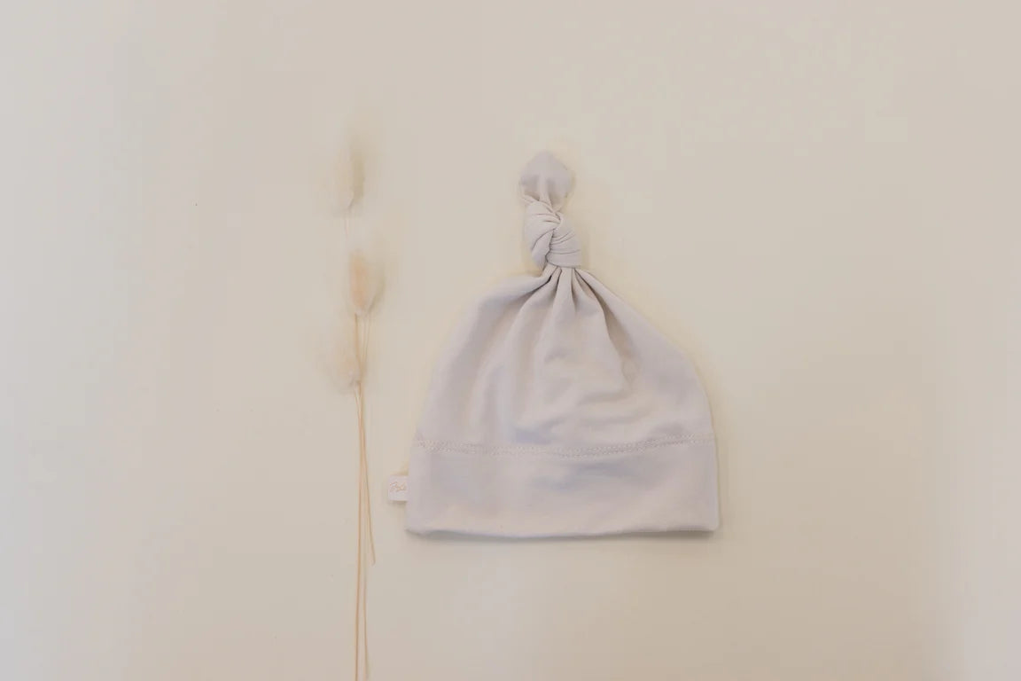 Jax and Lennon Infant Knot Hat || Bone