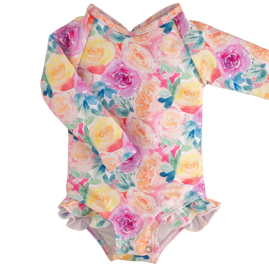 Current Tyed Ruffle Rashguard Suit || The Isabella