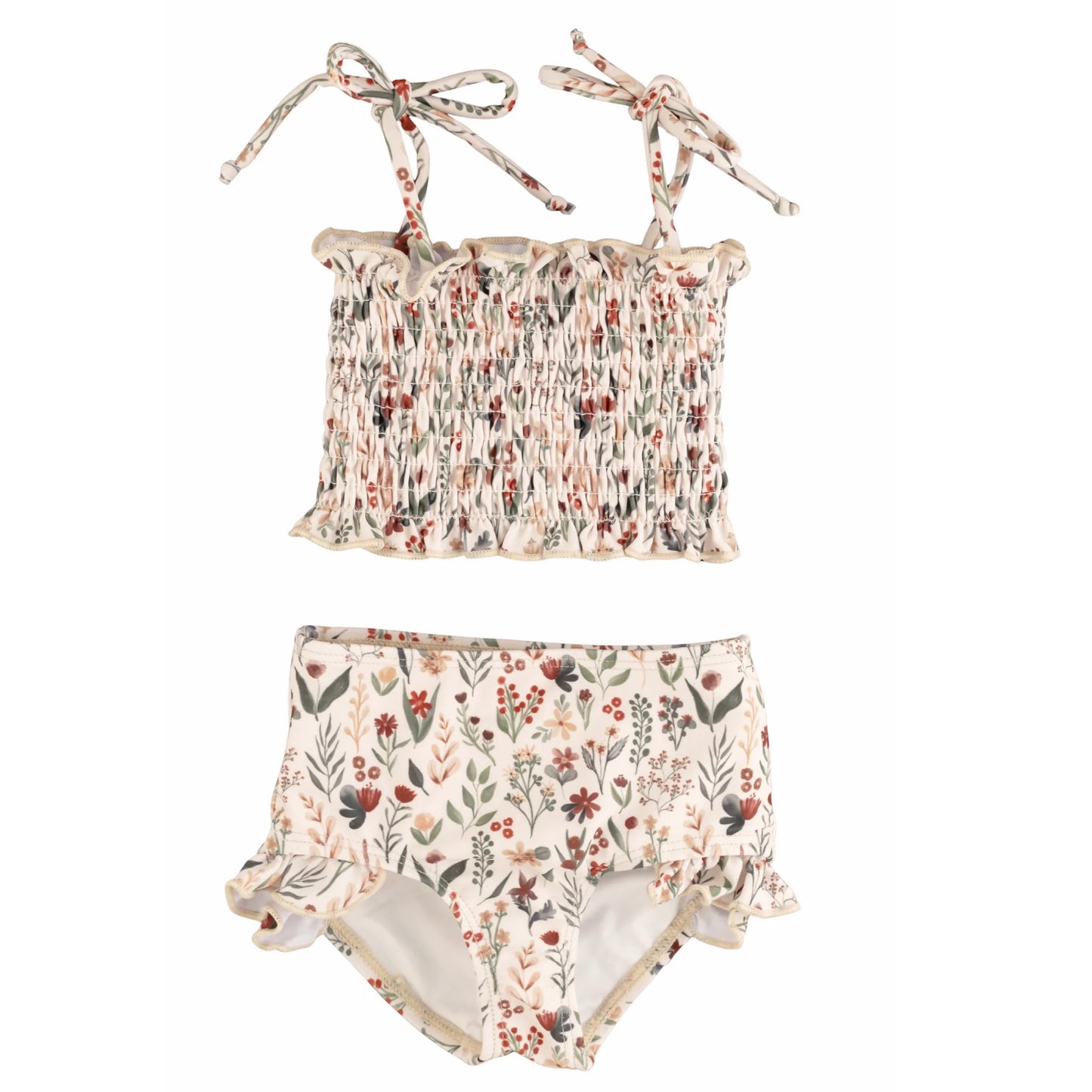 Current Tyed Girls High Waist Smocked Bikini || The Ivy