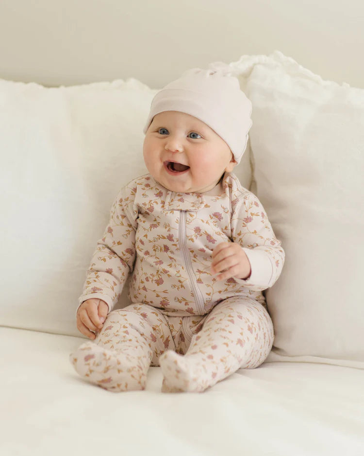 Quincy Mae Zip Long Sleeve Zipper Footie || Garden