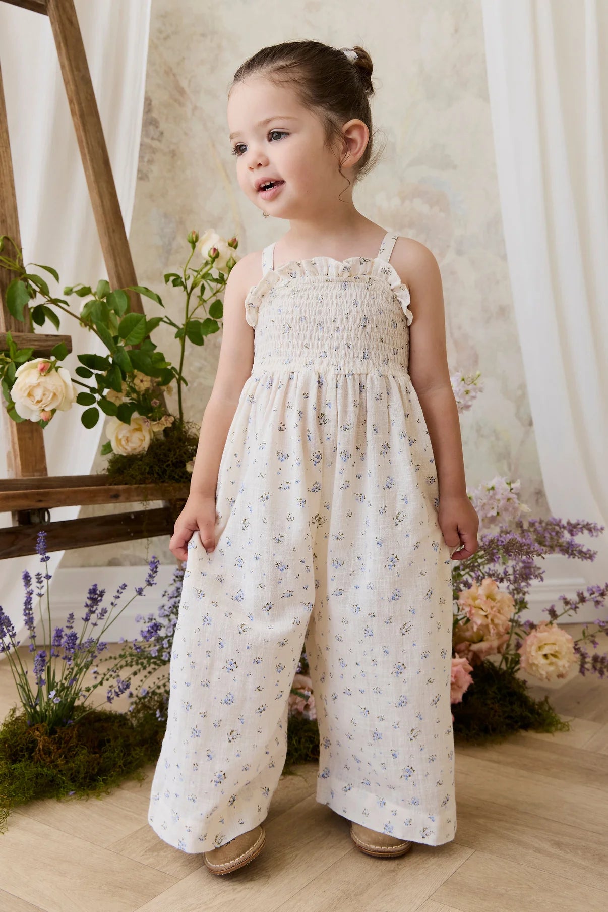Jamie Kay Organic Cotton Arabella Jumpsuit|| Juniper Fields Blue