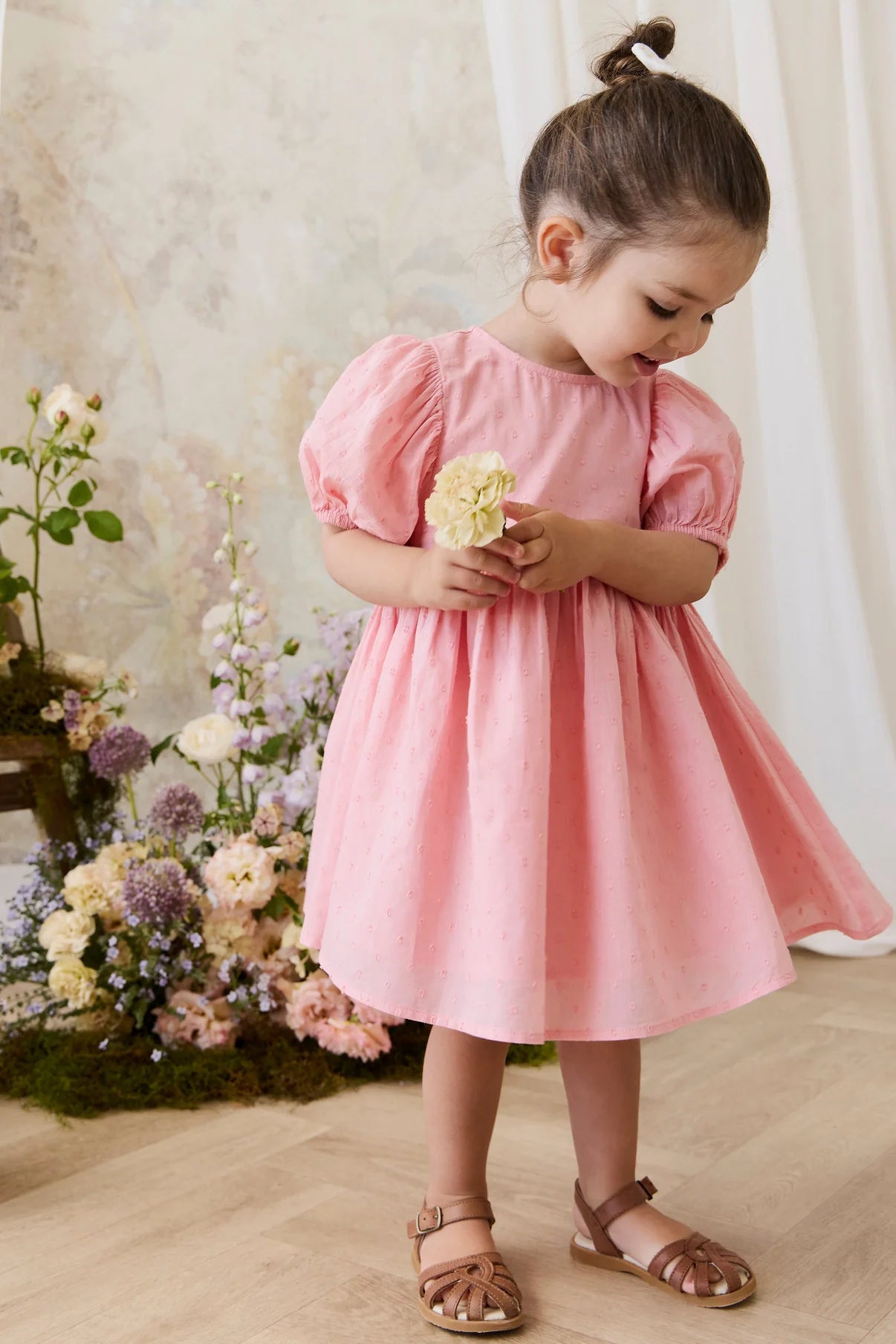 Jamie Kay Organic Cotton Frannie Dress || Swiss Pink