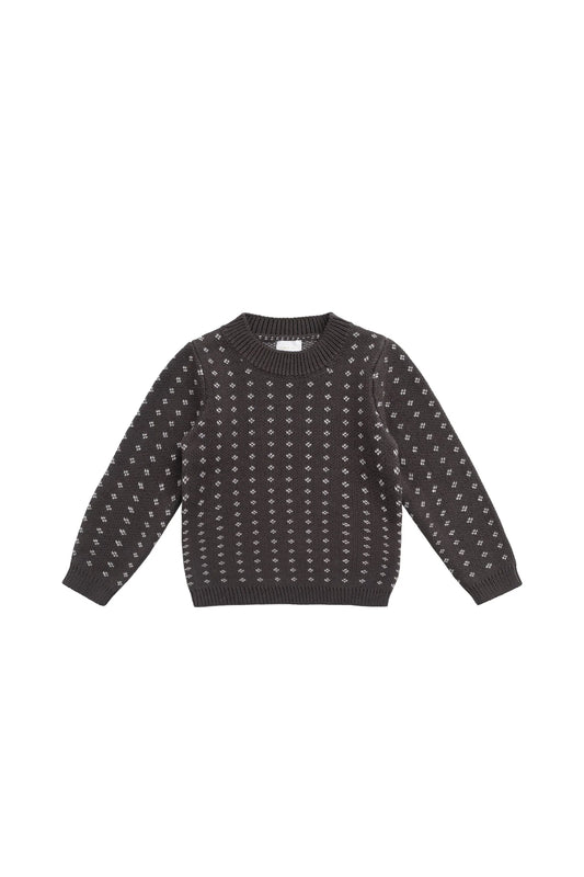 Jamie Kay Dorian Jumper || Knitted Diamonds Coffee