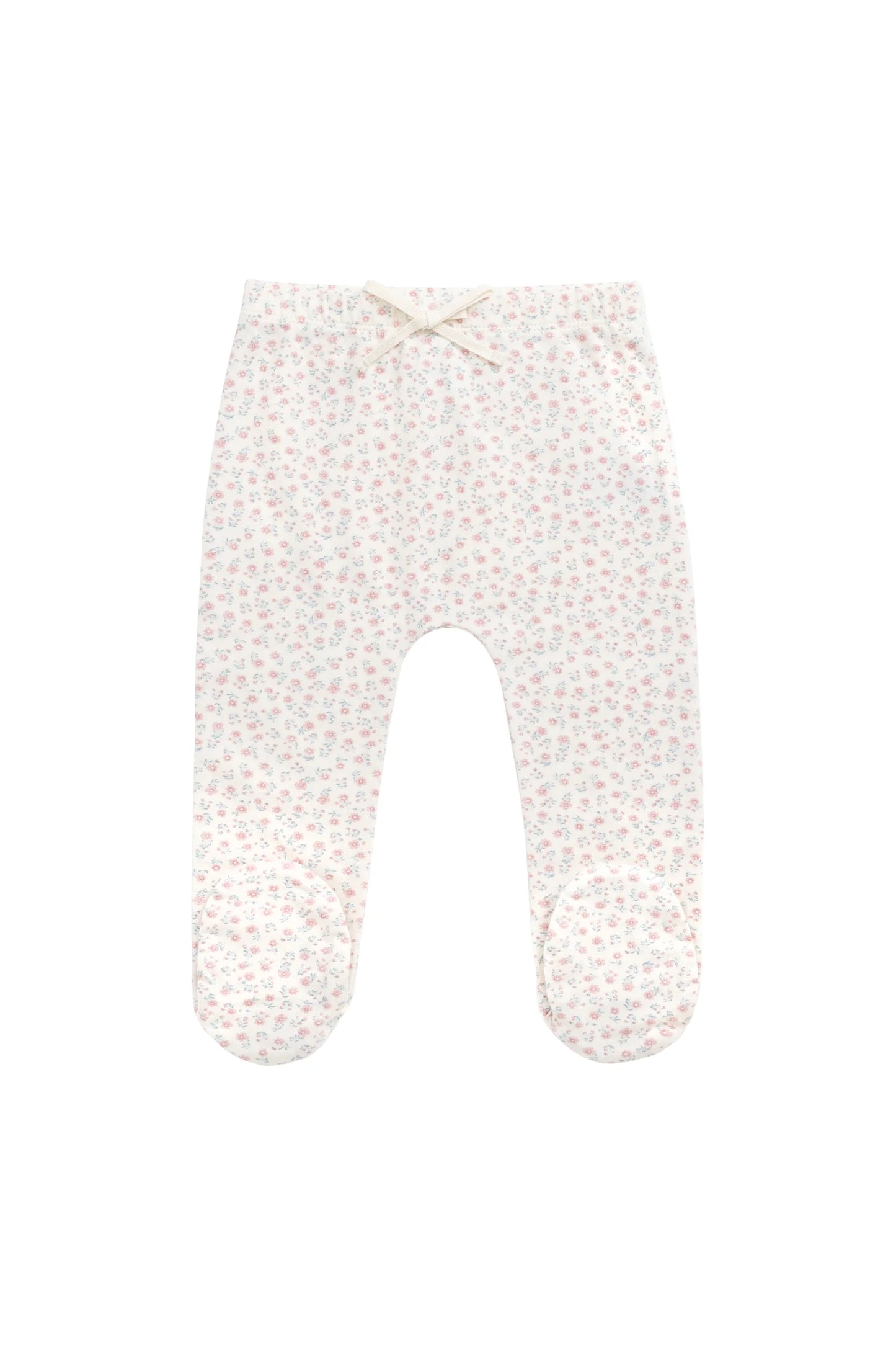 Jamie Kay Organic Cotton Footed Pant || Posy Garden Pink