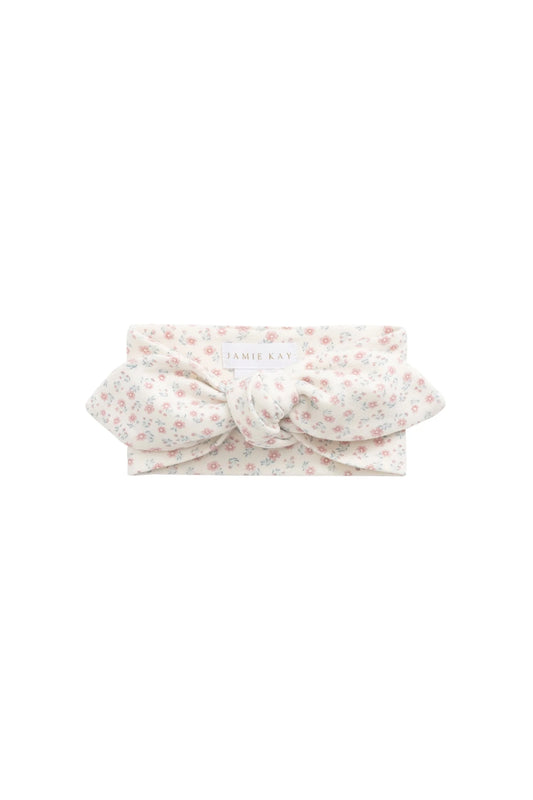 Jamie Kay Organic Cotton Headband || Posy Garden Pink