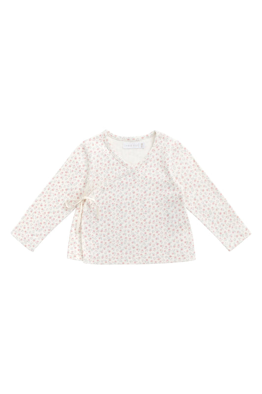 Jamie Kay Organic Cotton Wrap Top || Posy Garden Pink