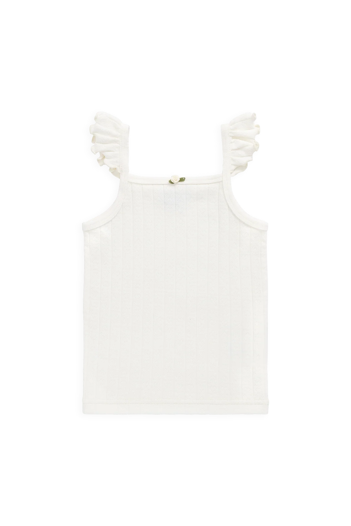 Jamie Kay Organic Cotton Josephine Tank || Sweetheart Pointelle Parchment