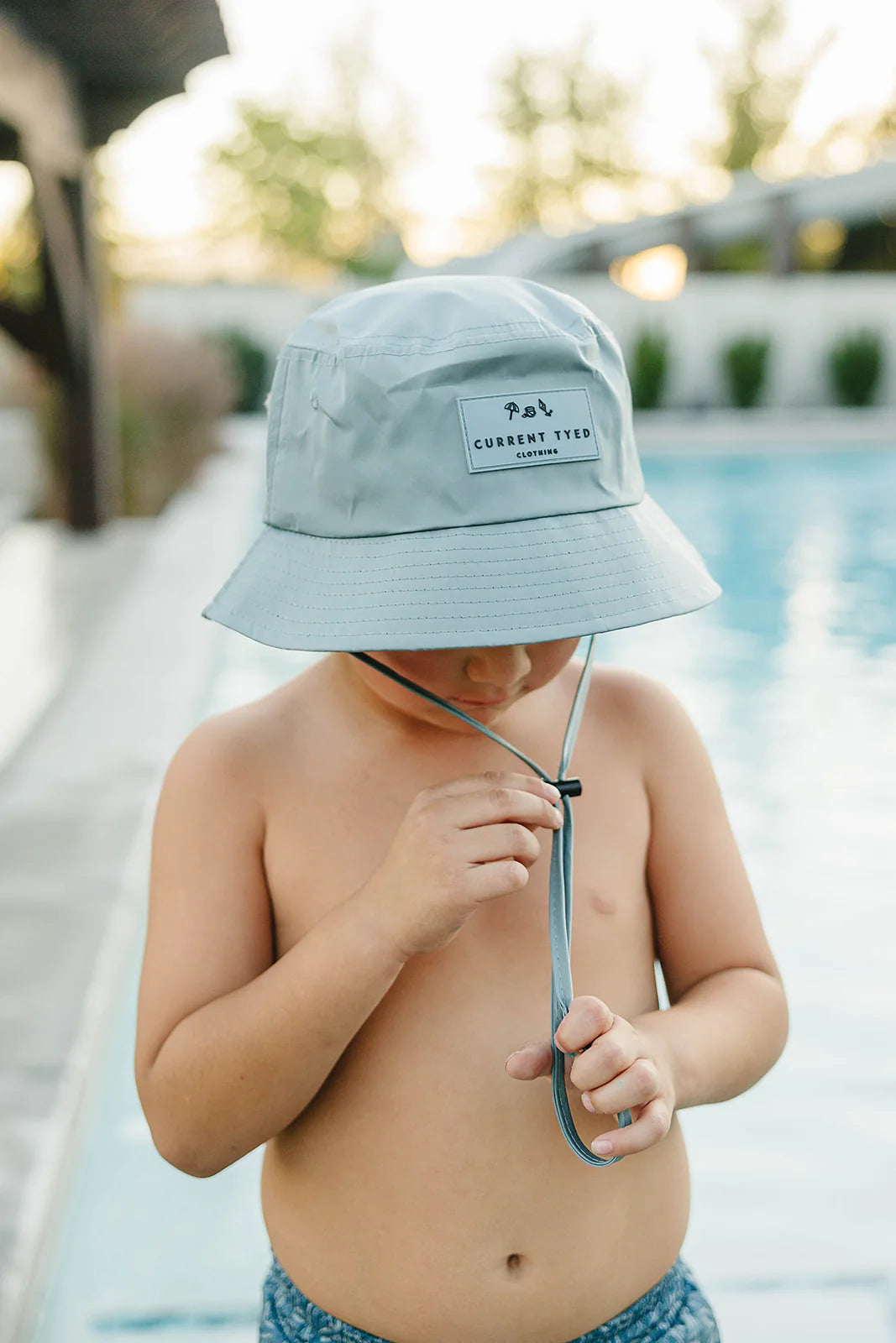 Current Tyed Waterproof Bucket Hat || Stone Blue