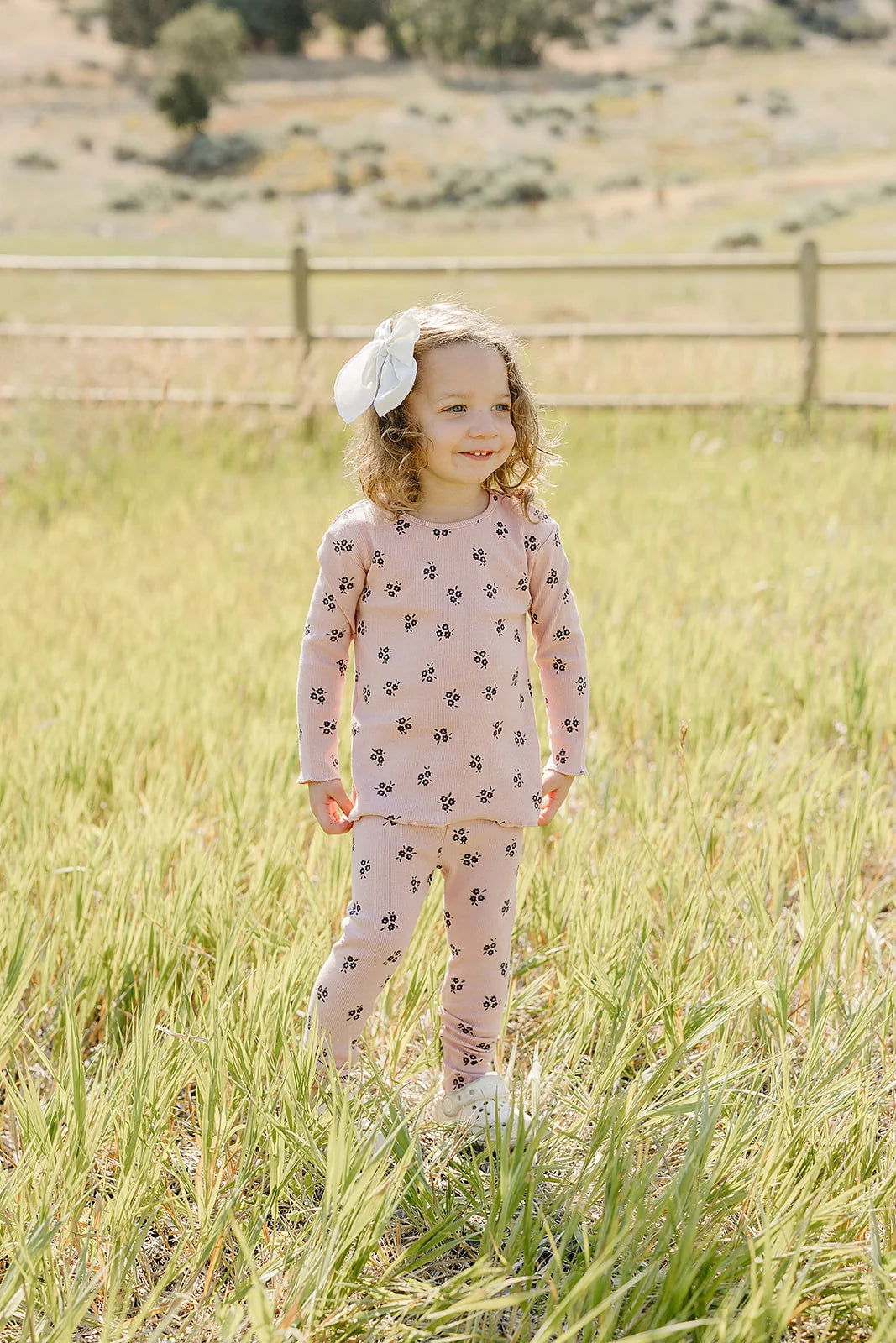 Mebie Baby Pink Petals Cotton Set