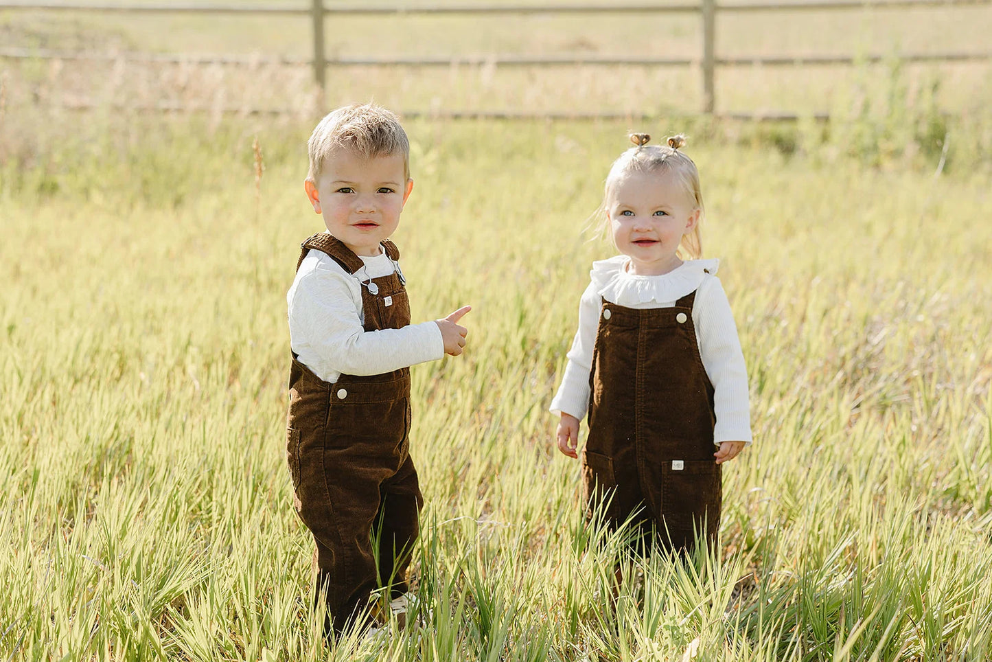 Mebie Baby Brown Corduroy Overalls