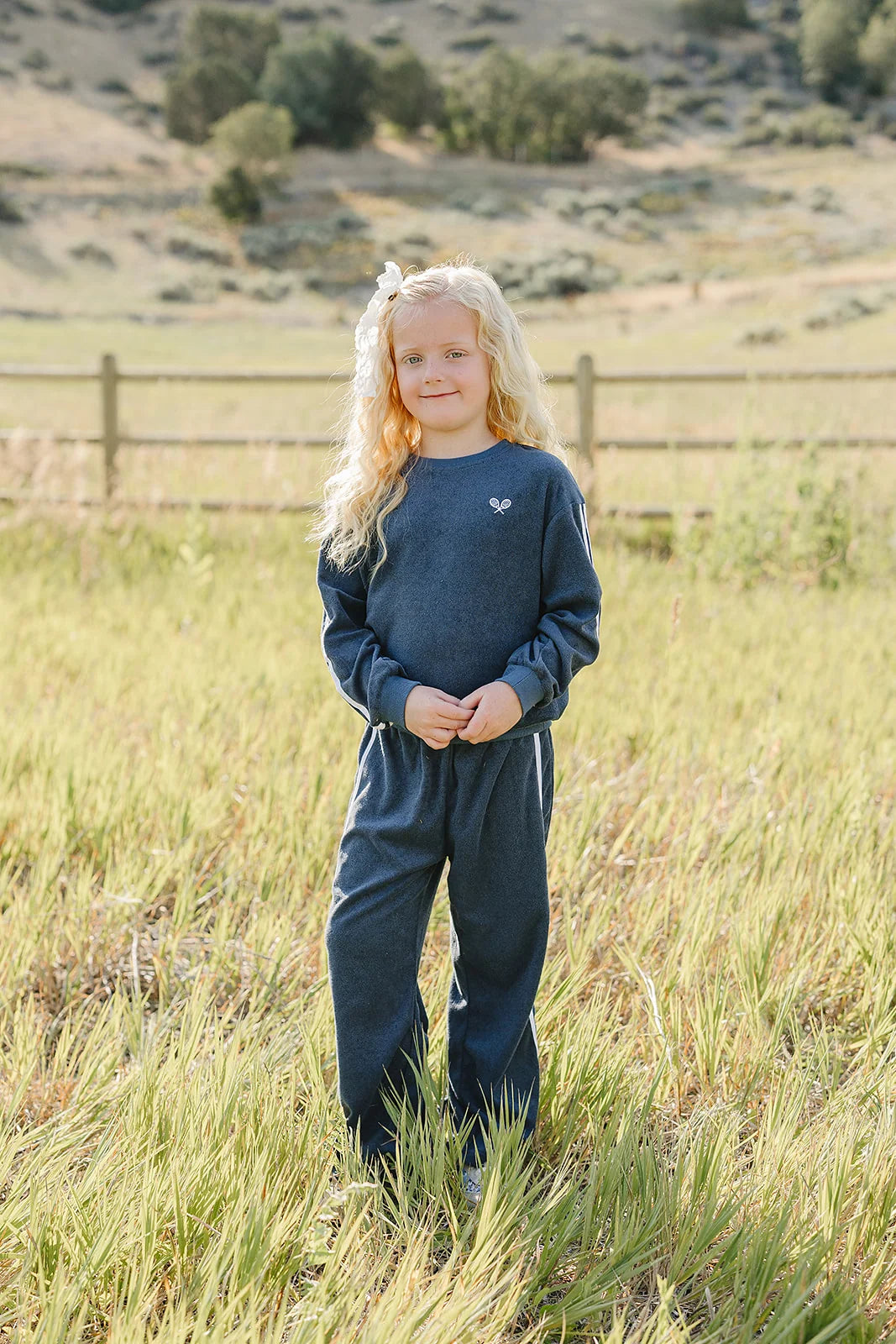 Mebie Baby Navy Terry Cloth Tracksuit