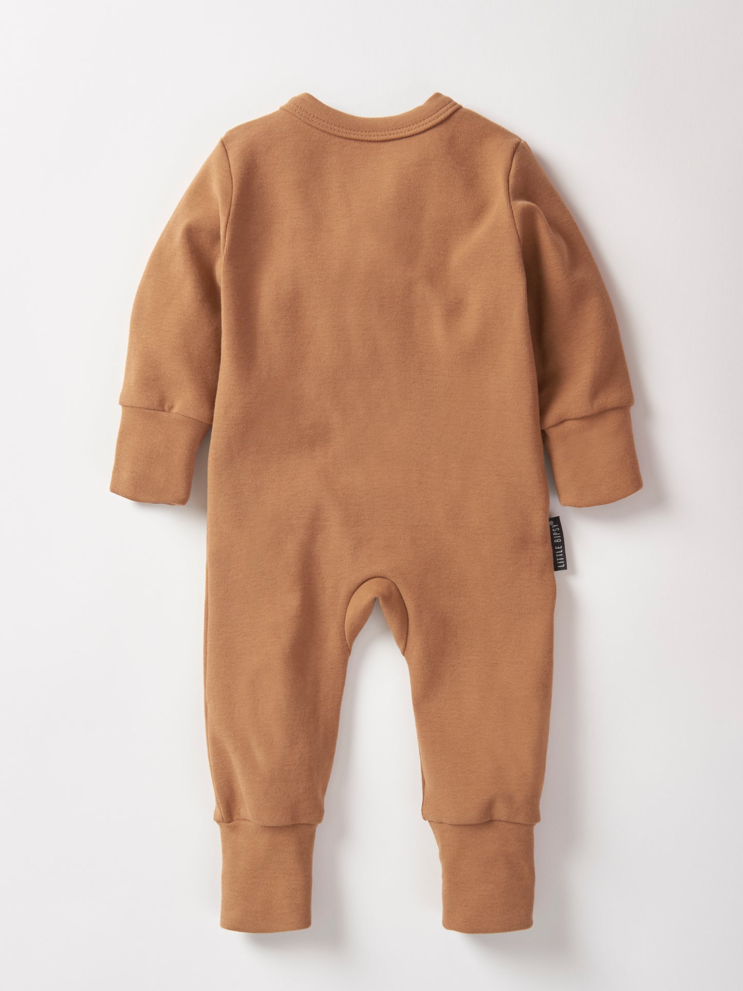 Little Bipsy 2-Way Zip Romper || Caramel