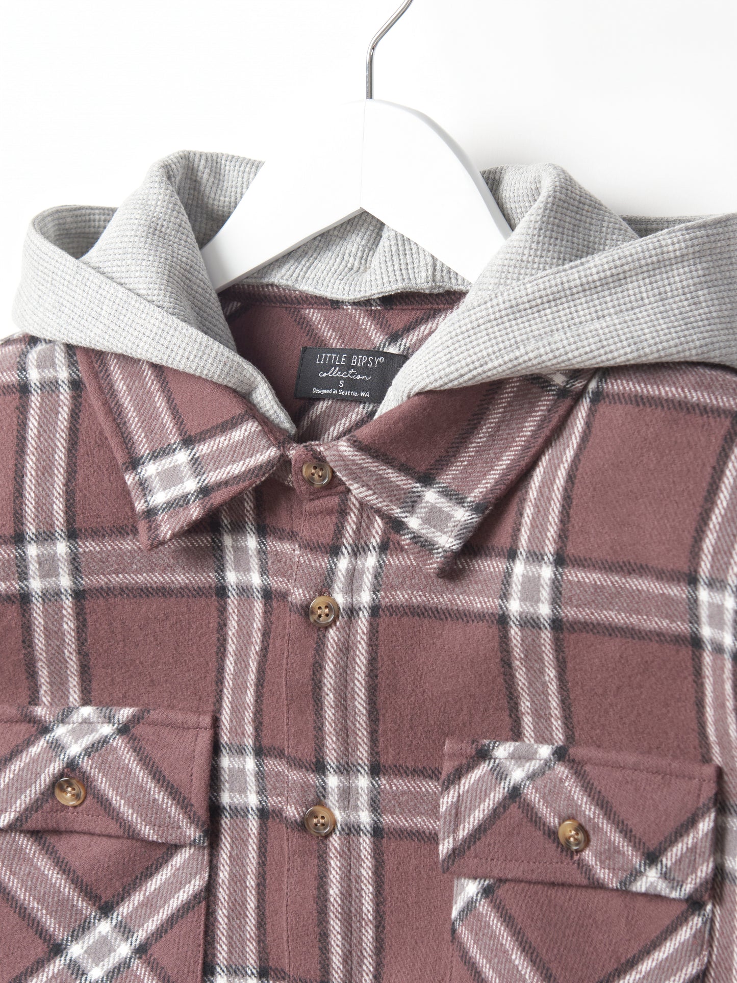 Little Bipsy Adult Hooded Flannel || Huckleberry