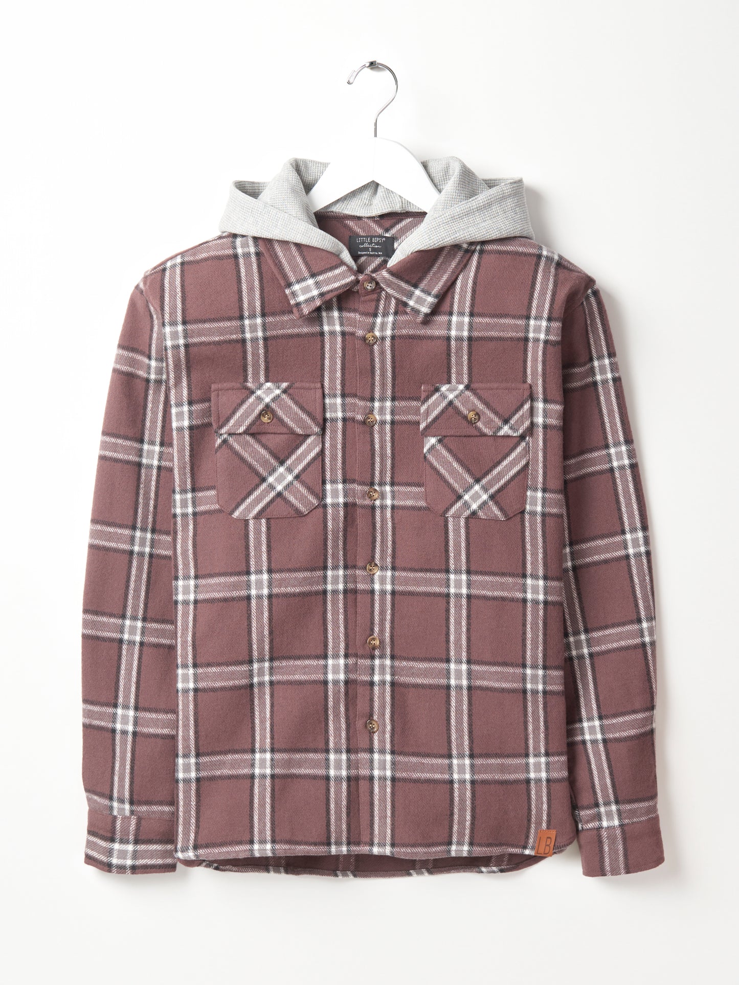 Little Bipsy Adult Hooded Flannel || Huckleberry