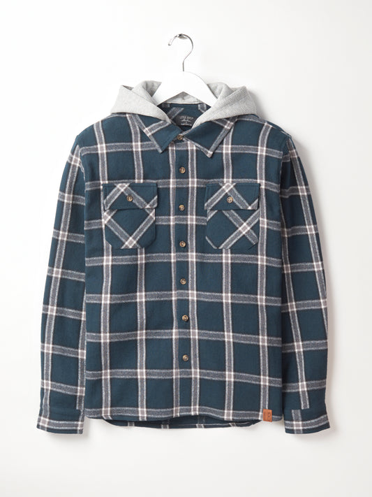 Little Bipsy Adult Hooded Flannel || Night Fall