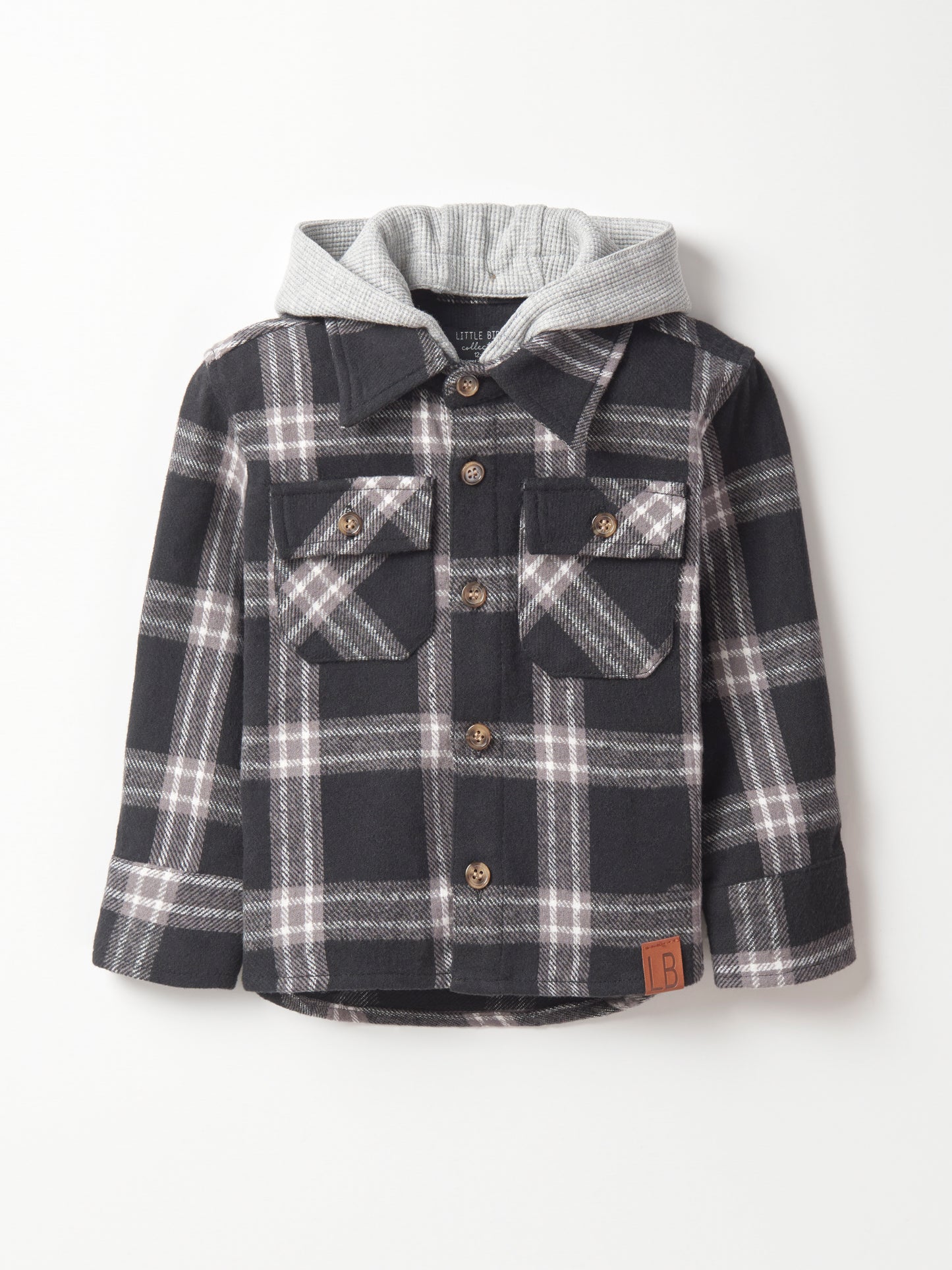 Little Bipsy Hooded Flannel || Black