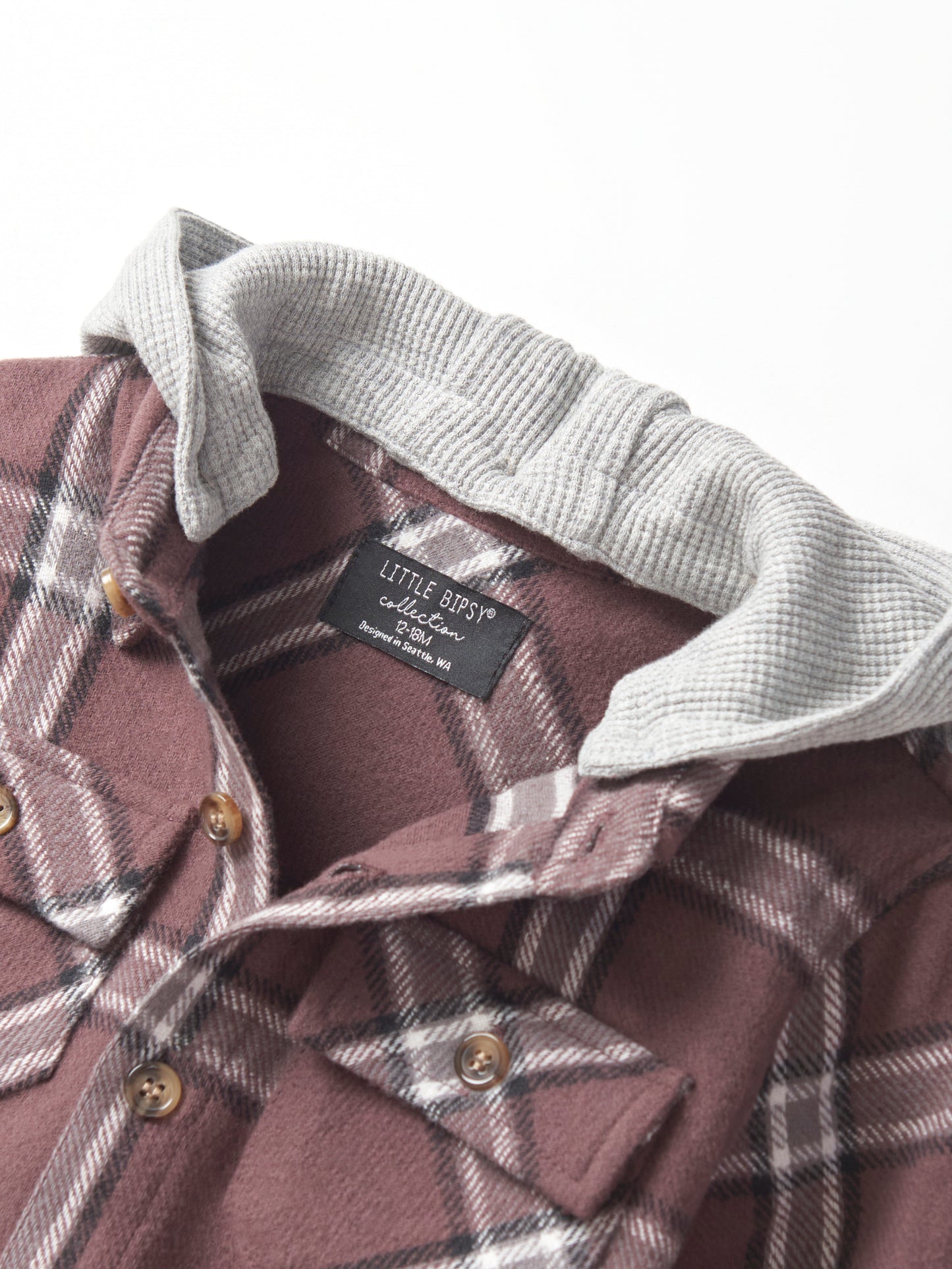 Little Bipsy Hooded Flannel || Huckleberry