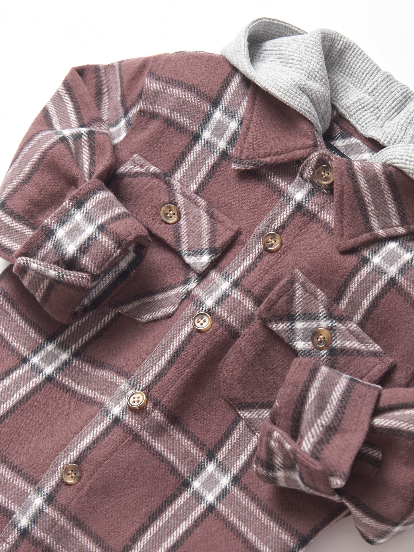 Little Bipsy Hooded Flannel || Huckleberry