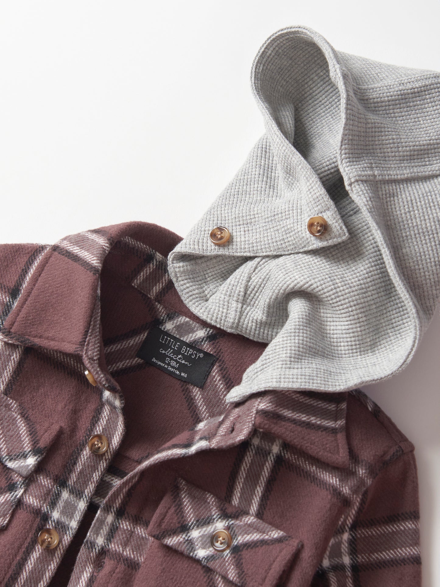 Little Bipsy Hooded Flannel || Huckleberry