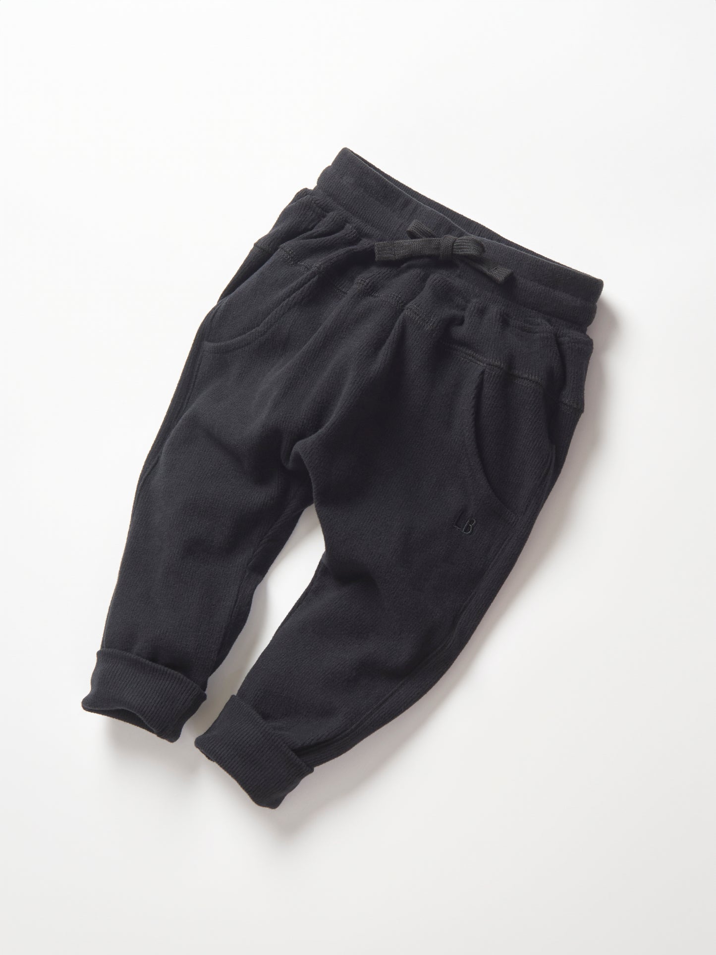 Little Bipsy Ribbed Jogger || Black