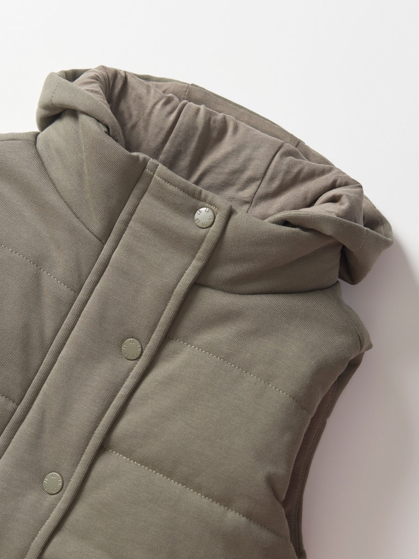 Little Bipsy Hooded Puffer Vest || Army Green