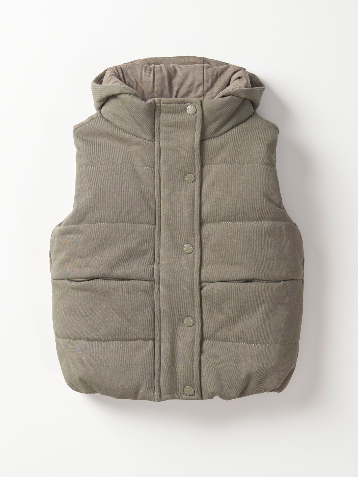 Little Bipsy Hooded Puffer Vest || Army Green