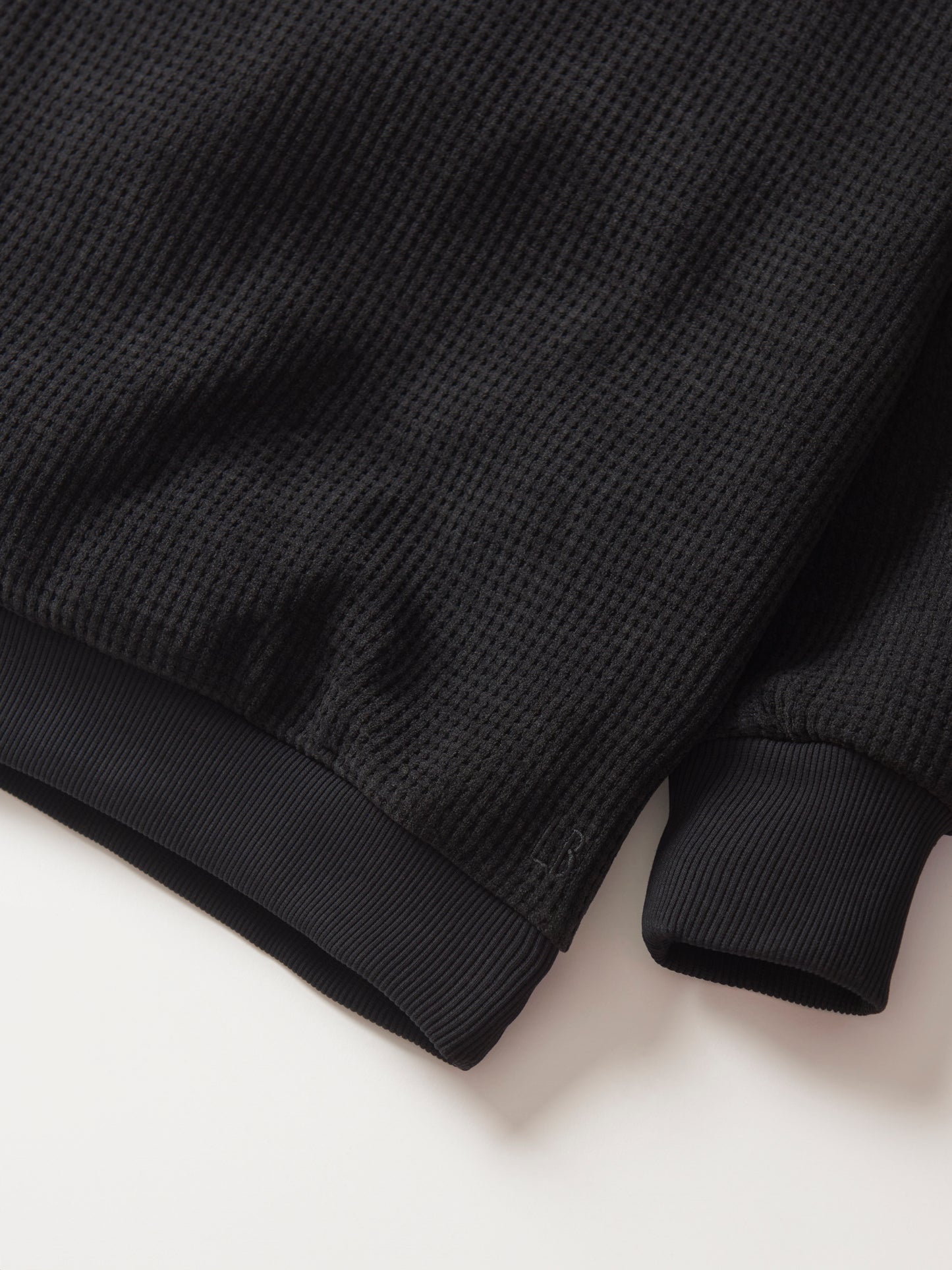 Little Bipsy Elevated Waffle Crewneck || Black