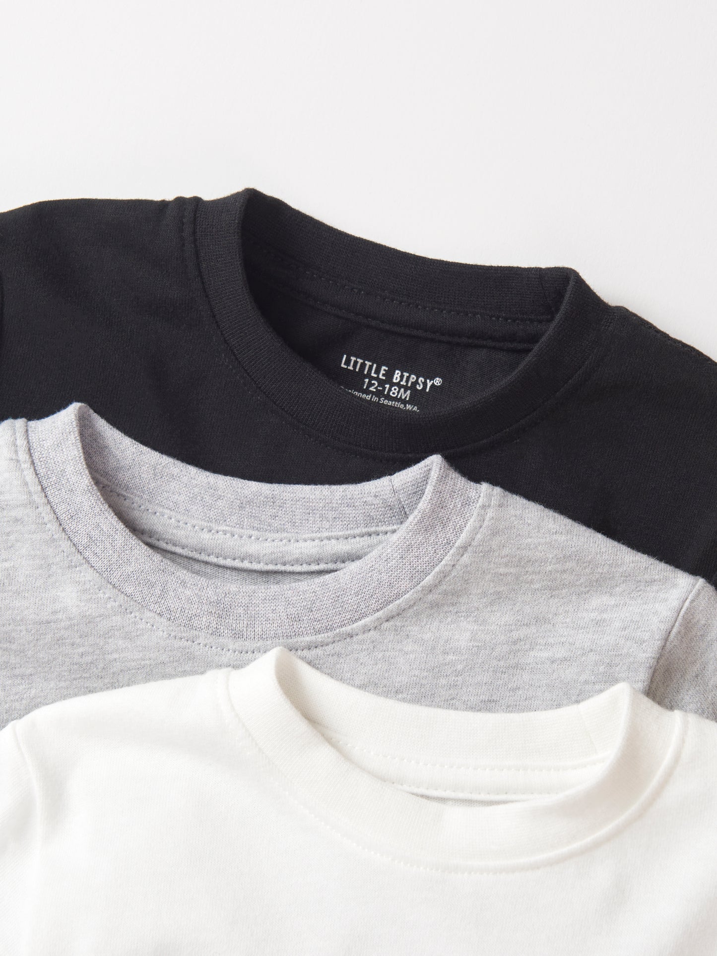 Little Bipsy Long Sleeve Elevated 3-pack || Monochrome