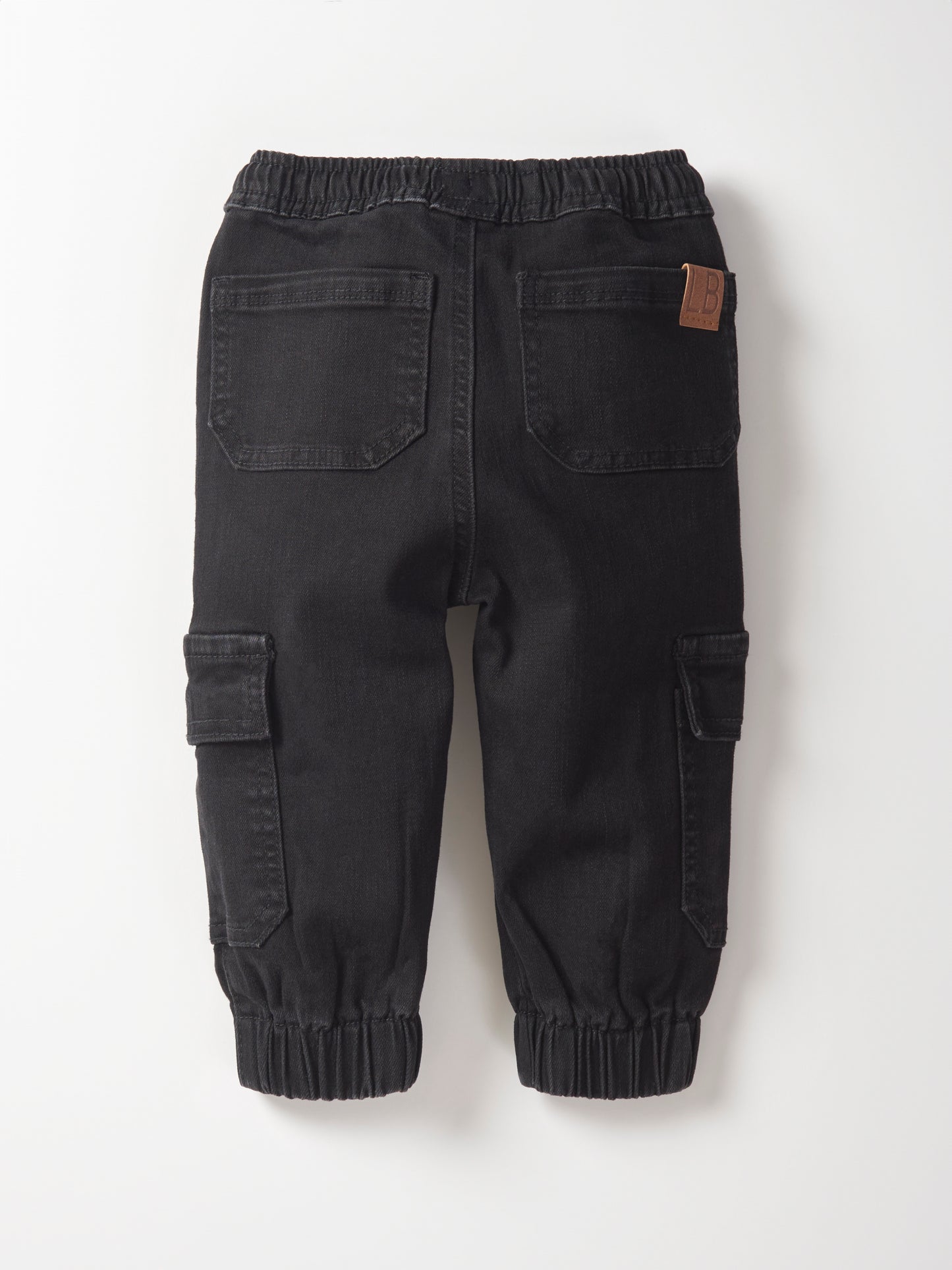 Little Bipsy Cargo Denim Jogger || Black Wash